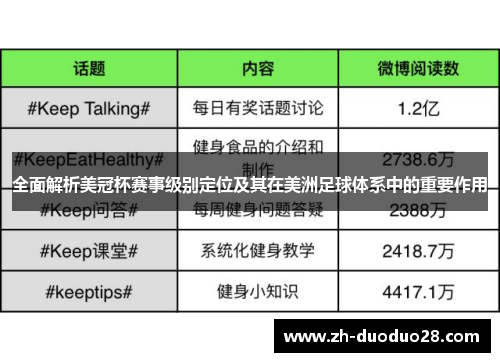 全面解析美冠杯赛事级别定位及其在美洲足球体系中的重要作用